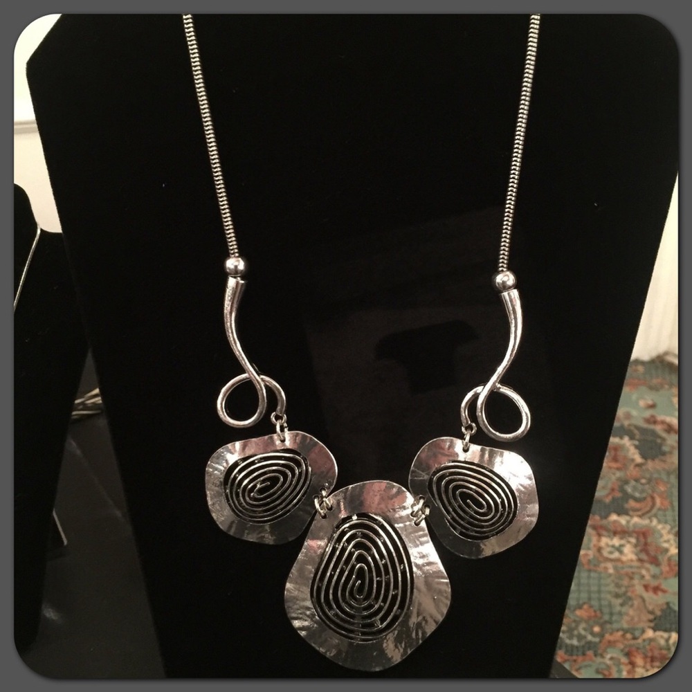 Silvertone Statement Necklace